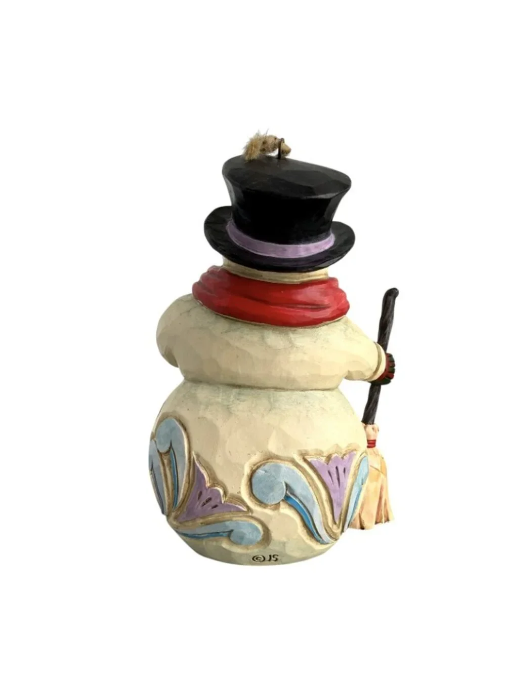 Jim Shore Heartwood Creek Snowman Swept Up In The Season Ornament 6006677 *FLAW*